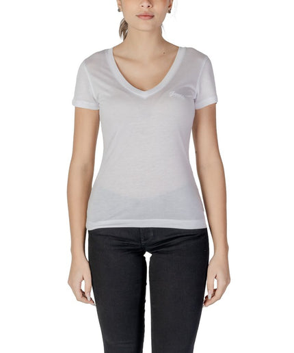 Guess White Lyocell Tops & T-Shirt