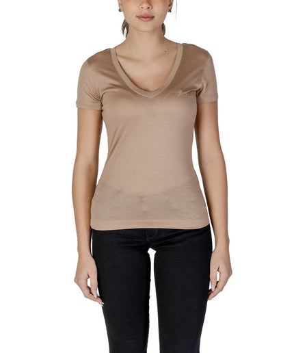 Guess Beige Lyocell Tops & T-Shirt