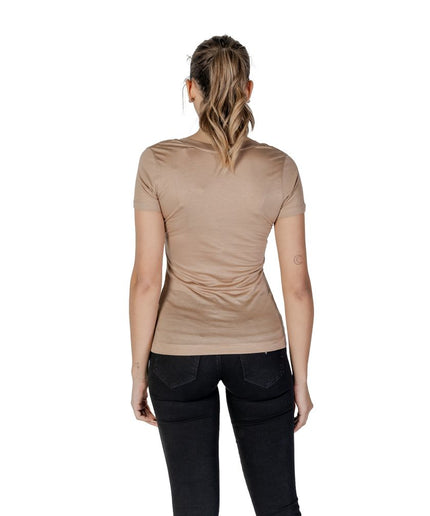 Guess Beige Lyocell Tops & T-Shirt