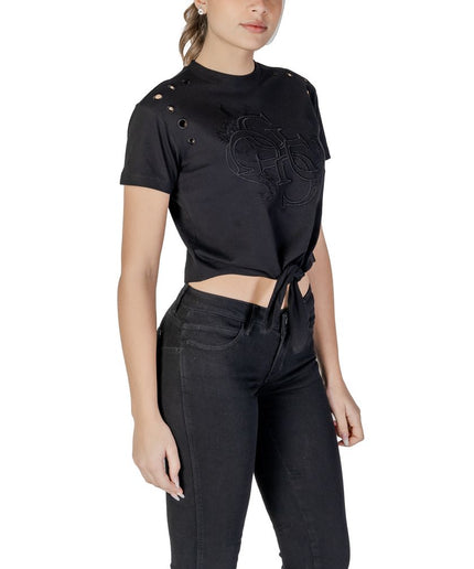 Guess Black Cotton Tops & T-Shirt