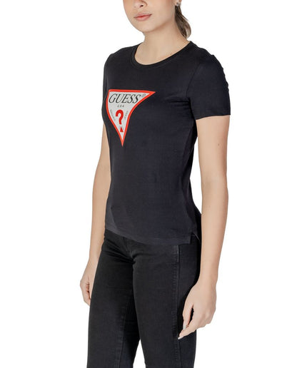 Guess Black Cotton Tops & T-Shirt