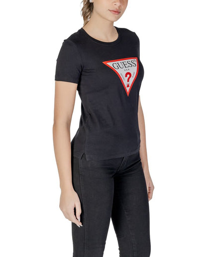 Guess Black Cotton Tops & T-Shirt