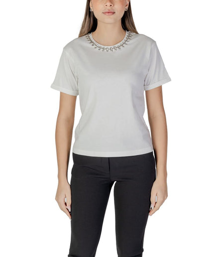 Morgan De Toi White Cotton Tops & T-Shirt