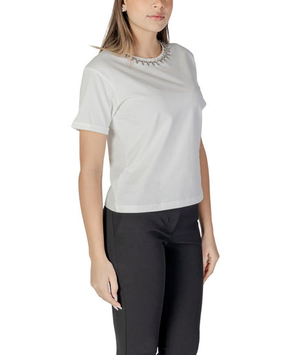 Morgan De Toi White Cotton Tops & T-Shirt