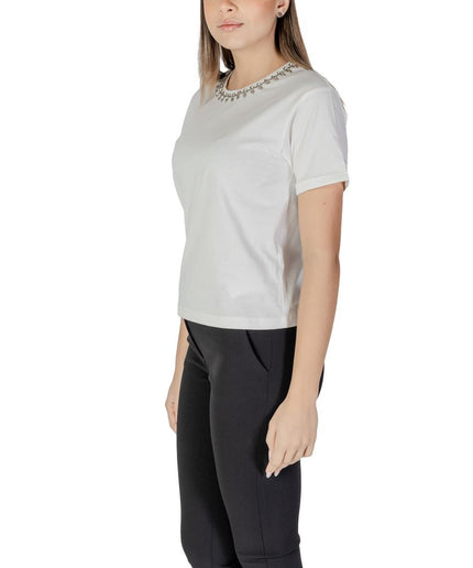 Morgan De Toi White Cotton Tops & T-Shirt