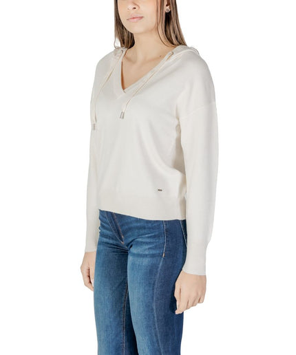 Morgan De Toi Cream Viscose Tops & T-Shirt