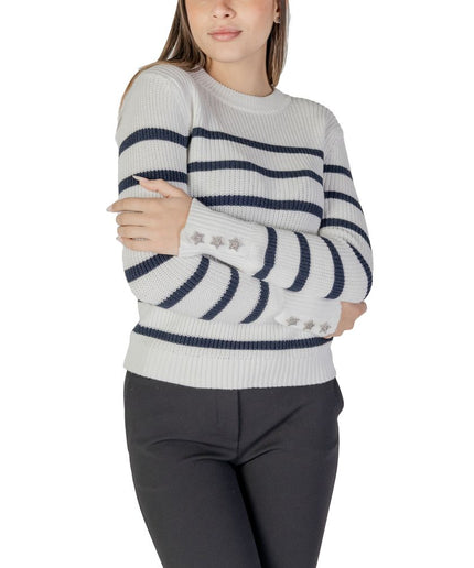 Morgan De Toi White Cotton Sweater