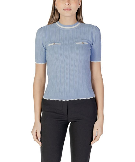 Morgan De Toi Blue Recycled Polyester Tops & T-Shirt