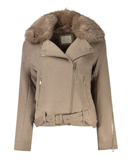 Guess Jeans Beige Cotton Jackets & Coat