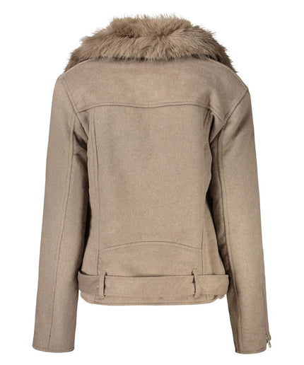 Guess Jeans Beige Cotton Jackets & Coat