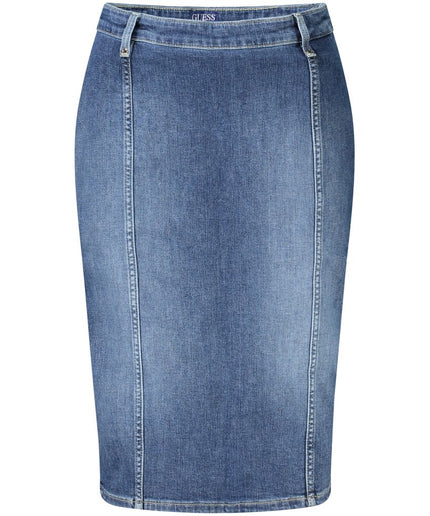 Guess Jeans Blue Cotton Skirt