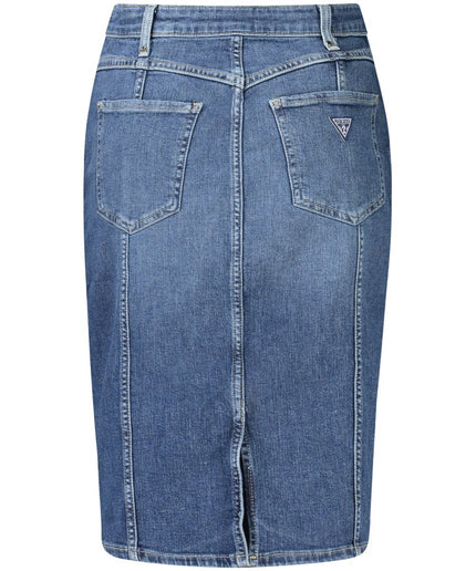 Guess Jeans Blue Cotton Skirt