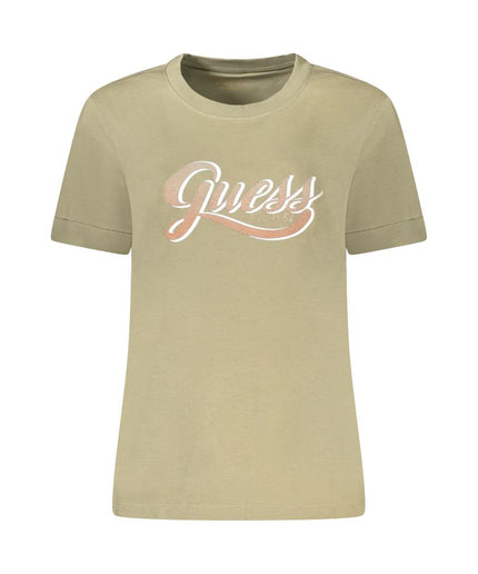 Guess Jeans Green Cotton Tops & T-Shirt