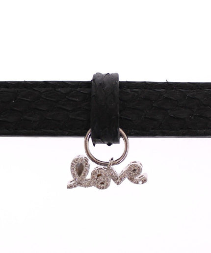 Nialaya Exquisite Black Snakeskin Silver Bracelet