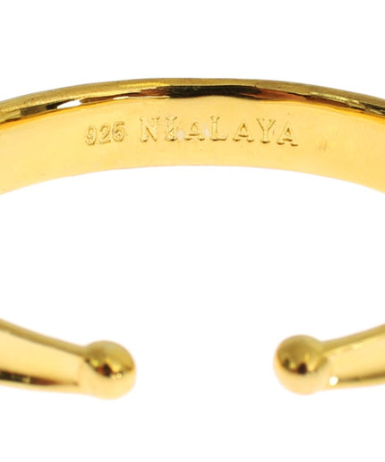 Nialaya Elegant Gold Plated Silver CZ Bracelet